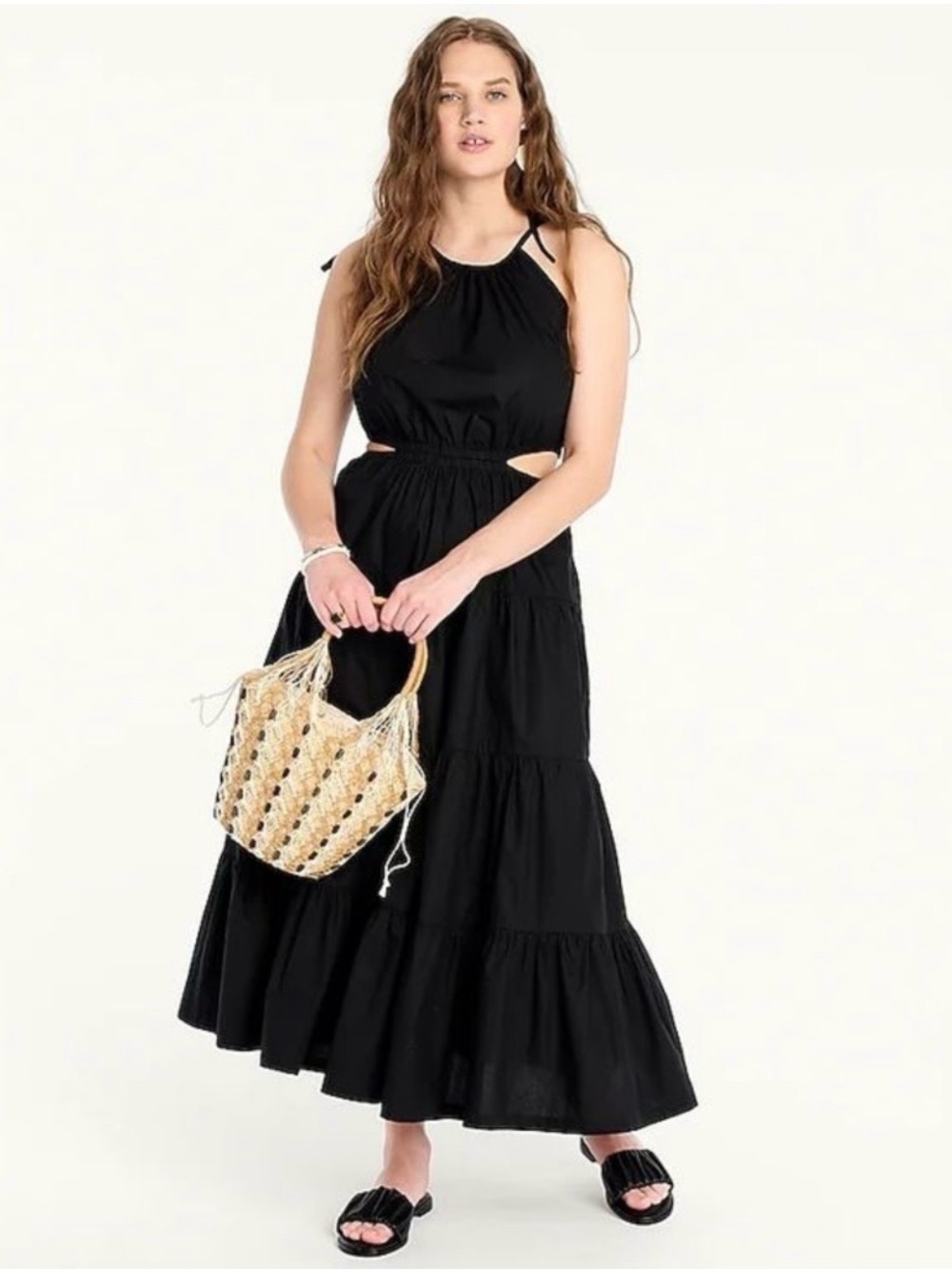 J.Crew Black Harbor side-cutout dress - NWOT - Picture 2 of 5